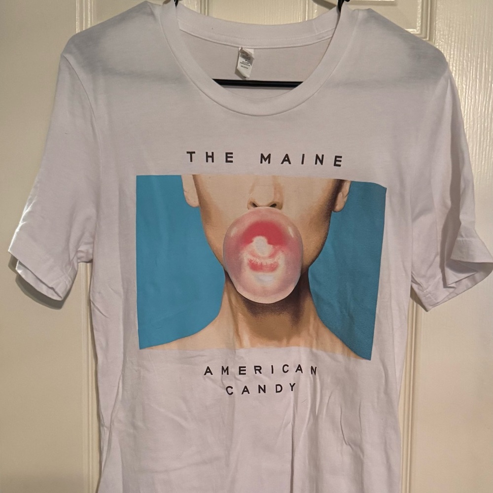 The Maine Band American Candy Album Cover Art White Unisex T Shirt Size Small S